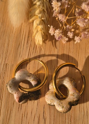 #boucles d'oreilles #fleurs #acier inoxydable #femme #noël #pampilles #doré #léopard #paillettes, brand: Fait Main, condition: New with tags, €6.00, €7.00 includes Buyer Protection