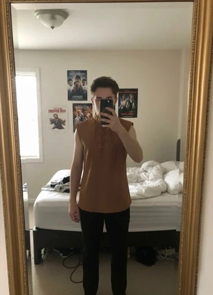 Top Médiéval Sans Manches Marron – Renaissance / Cosplay / Chic / Naturel / Vintage, merk: Maison Dareléa, staat: Heel goed, maat: M / 38 / 10, € 29,90, € 32,10 inclusief Kopersbescherming Pro