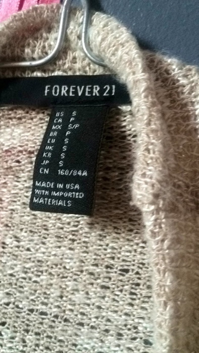 Cardigan beige chiné blanc Forever 21 5