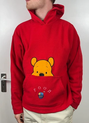 Pull Polaire À Capuche Houdi Pooh Disney Winnie Vintage Logo Brodé Taille L Rouge, brand: Disney, condizioni: Ottime, taglia: L, €12.00, €13.30 include la Protezione acquisti