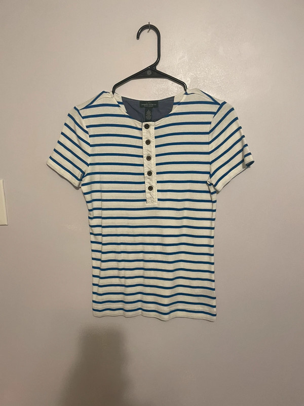 Ralph Lauren blue and white blouse 1
