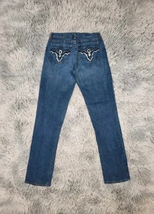 Jeans coupe droite large brodé y2l strass made in usa, marke: Vintage Dressing, zustand: Gut, größe: W27 | DE 42, 14,00 €, 15,40 € beinhaltet Vinted-Käuferschutz Pro