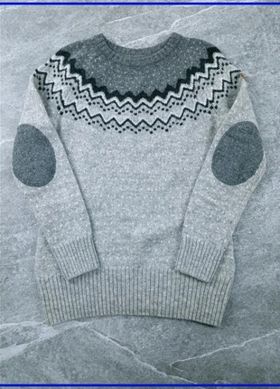 Pull col rond Fjällräven en pure laine - Motif nordique tons de gris - Taille L - Femme, brand: Fjällräven, condition: Very good, size: L / 40 / 12, €99.00, €104.65 includes Buyer Protection Pro