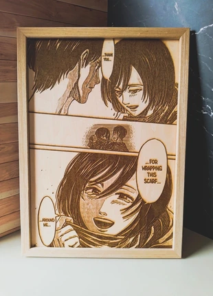 Promo Black Friday / Gravure Laser sur Bois / Attack On Titan, marke: Attack On Titan, zustand: Sehr gut, 25,00 €, 26,95 € beinhaltet Vinted-Käuferschutz Pro