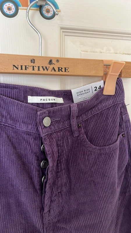 Pacsun Purple Corduroy Boyfriend Jeans 2