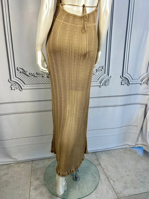 Robe longue maille Ba&sh Bronze T.2 / M neuve - photo numéro 13
