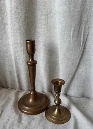 2x messing kandelaar, marca: Vintage, estado: Bom, €12.50, €13.83 inclui Proteção do Comprador