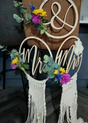 Mr & Mrs Macramé chairbacks, condition: Very good, £40.00, £42.70 includes Buyer Protection