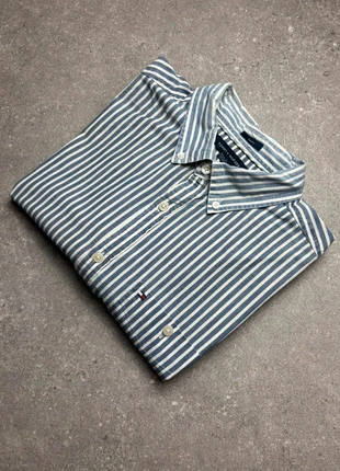 Camicia Tommy Hilfiger Blu A Righe, marca: Tommy Hilfiger, estado: Muy bueno, tamaño: L, 24,90 €, 26,85 € Protección al comprador Pro incluida