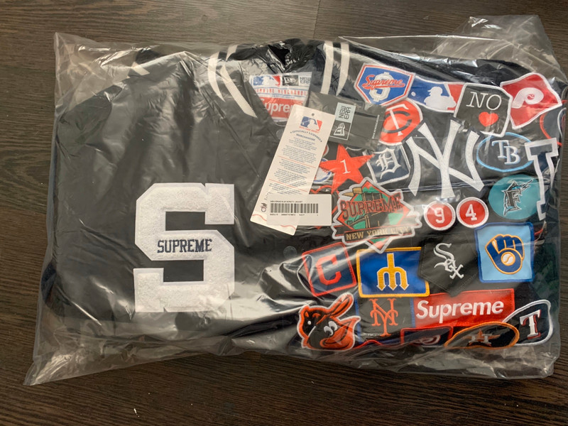 Supreme / New Era / MLB Varsity Jacket Navy Large - Vinted