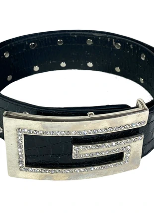 Ceinture Simili Cuir x Big G Strass y2k Cyber Glam Vintage 2000’s, brand: Vintage Dressing, condition: Good, size: 85 cm, €22.00, €23.80 includes Buyer Protection Pro