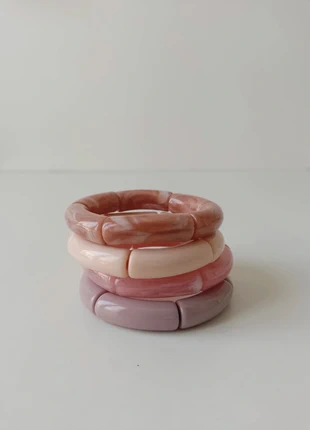 4 bracelets boho élastiques perles acrylique tons roses, marca: sans, estado: Novo sem etiquetas, €9.99, €11.19 inclui Proteção do Comprador