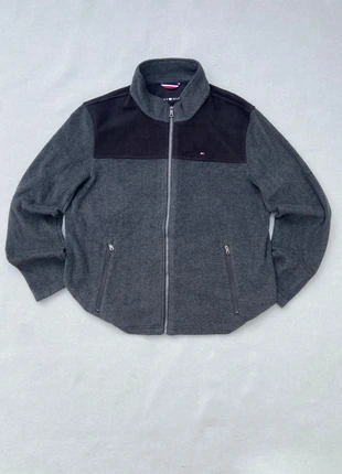 Tommy Hilfiger Fleece Jacket - Premium Black & Charcoal Edition, marca: Tommy Hilfiger, estado: Novo sem etiquetas, tamanho: XL, €24.50, €26.43 inclui Proteção do Comprador