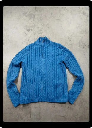 Veste torsadé bleu à motif vintage L.L.Bean S Femme, merk: L.L. Bean, staat: Heel goed, maat: S / 36 / 8, € 12,00, € 13,30 inclusief Kopersbescherming Pro