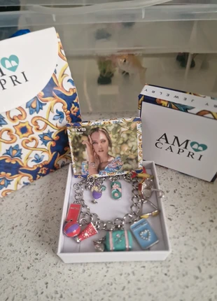 Bracciale acciaio con charms da viaggio, marque: bracciale charms, état: Neuf avec étiquette, 9,00 €, 10,15 € Protection acheteurs incluse