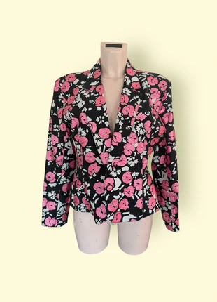Blazer Noir et Fleurs Fuchsia, brand: Vintage Love, condition: Very good, size: S / 36 / 8, €26.50, €28.53 includes Buyer Protection