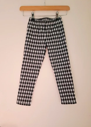 6y Girls Check Pull On Winter Leggings Blk/wht, brand: Sample, condition: Very good, size: 6 years / 116 cm, £4.98, £5.68 includes Buyer Protection Pro