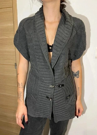 Gilet / Cardigan Tommy Hilfiger gris avec logo - Femme - Taille L, marque: Tommy Hilfiger, état: Très bon état, taille: L / 40 / 12, 17,90 €, 19,50 € Protection acheteurs incluse