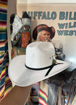 Chapeau western américain cowboy american hat maker pbr rodéo Yellowstone paille straw, brand: Western express, condition: New with tags, size: 59, €49.00, €52.15 includes Buyer Protection Pro