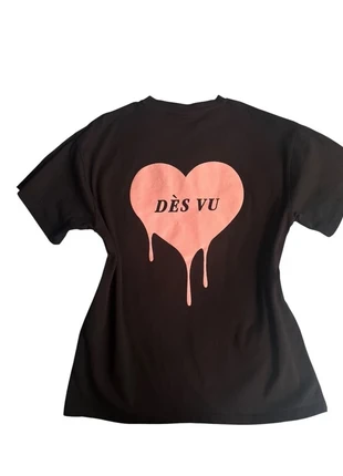 Dès Vu Black Pink Heart Graphic T-Shirt UK M 10 Oversized, brand: des vu, condition: Very good, size: M / 10, £12.95, £14.30 includes Buyer Protection