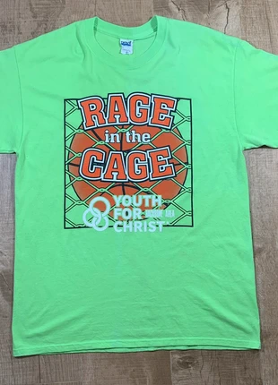 Teeshirt Rage in the Cage / Anvil / L /53 x 75,5 cm/ Basketball & Foi /0369, marque: Anvil, état: Bon état, taille: L, 9,00 €, 10,15 € Protection acheteurs (Pro) incluse