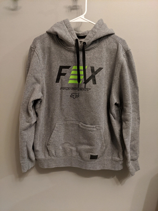 Men's gray FOX hooded sweatshirt - size medium 1