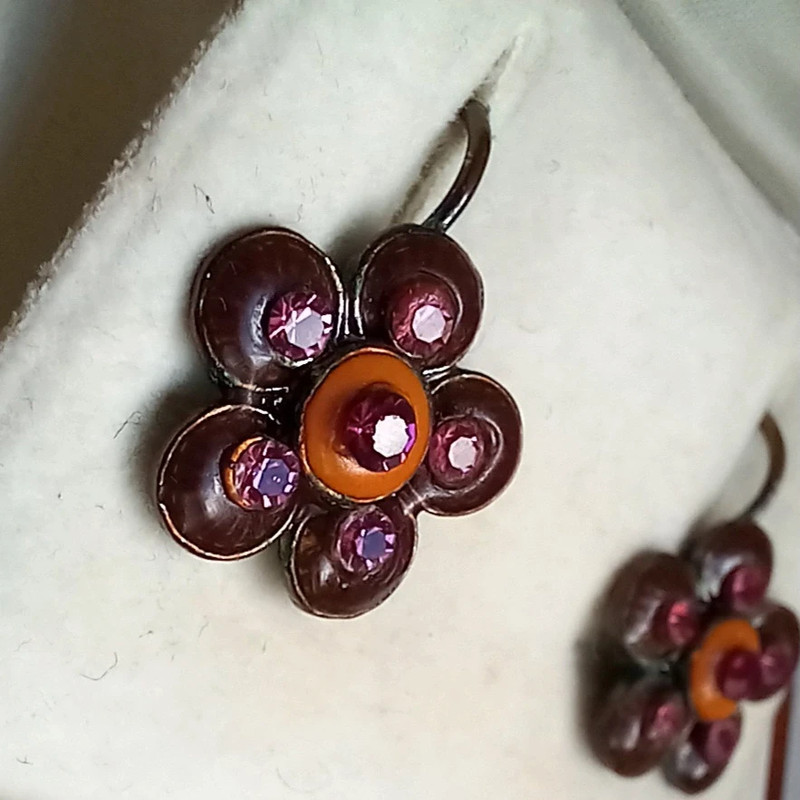 Boucles d'oreilles fleurs dormeuses