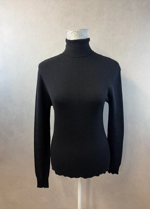 Pull col roulé noir texturé coupe près du corps – Bernard – Taille 38 H1, merk: Bernard, staat: Heel goed, maat: S / 36 / 8, € 9,00, € 10,15 inclusief Kopersbescherming Pro