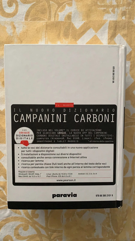 LZ- VOCABOLARIO LATINO ITALIANO - CAMPANINI CARBONI - PARAVIA