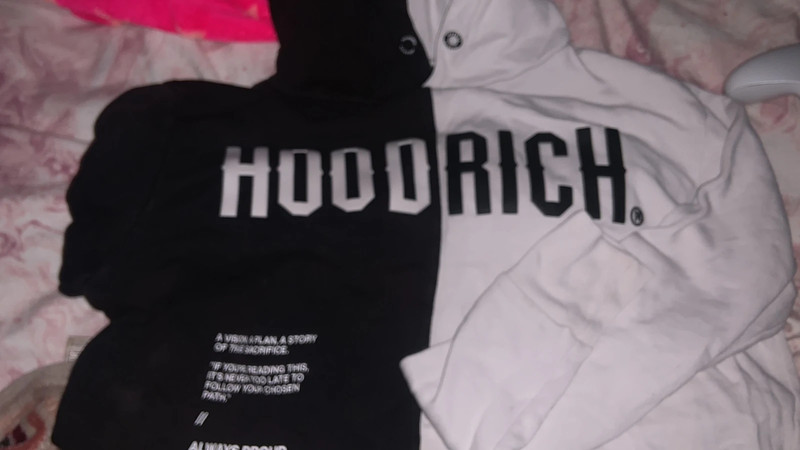 White Black HoodRich Jumper
