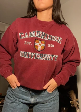 Sweat-shirt/pull authentique Cambridge University - Bordeaux, merk: Cambridge, staat: Heel goed, maat: M / 38 / 10, € 15,00, € 16,45 inclusief Kopersbescherming