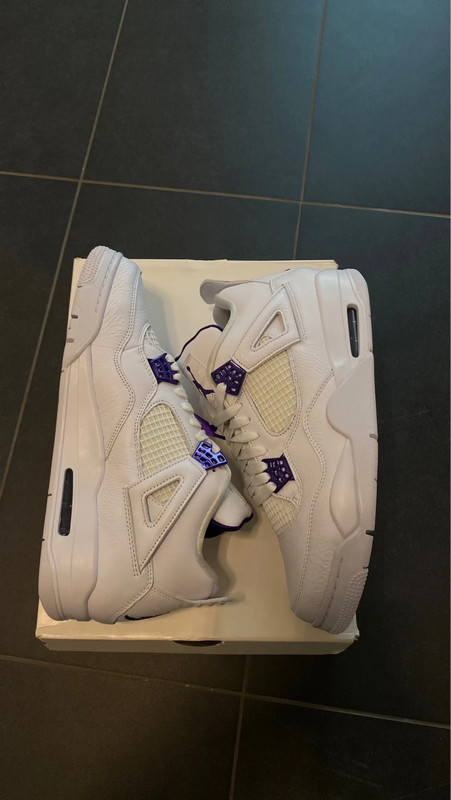 Jordan 4 deals white and purple