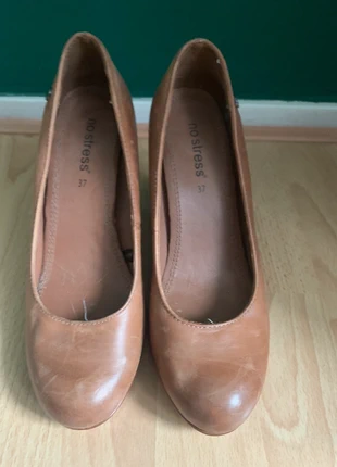 Pumps hoge hakken, cognac, estado: Satisfatório, tamanho: 37, €5.00, €5.95 inclui Proteção do Comprador