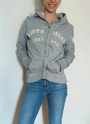 Felpa grigia basic con zip e cappuccio Pimkie, brand: Pimkie, condizioni: Ottime, taglia: S / IT 40 / EU 36, €8.00, €9.10 include la Protezione acquisti