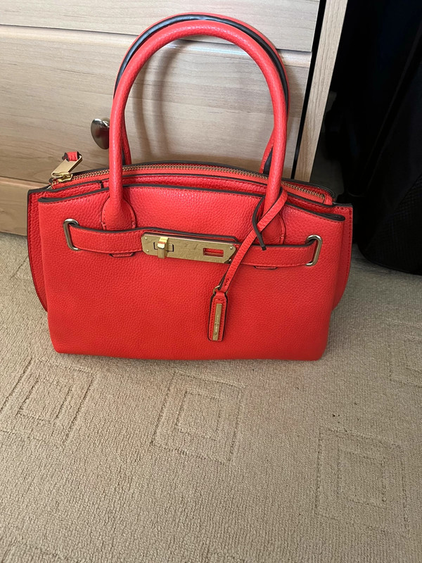Birkin Style Red Leather Jasper Conran Purse Satchel Bag -  UK