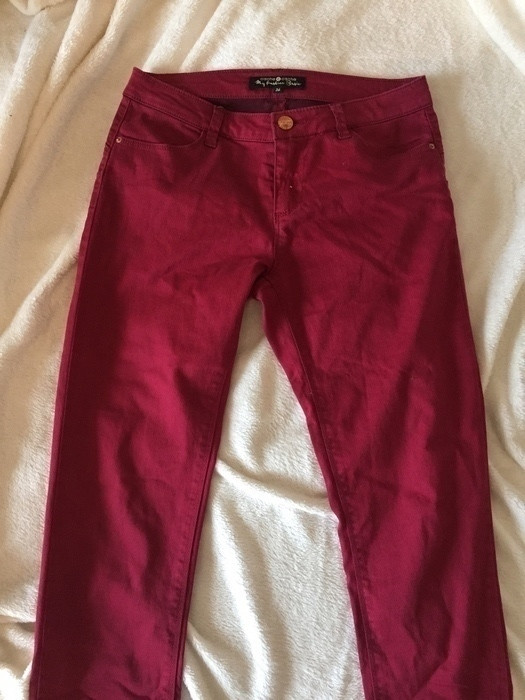 Pantalon slim rouge foncé cache-cache 2