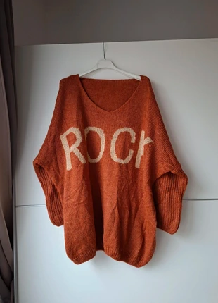 Pullover Strickpullover *Made in Italy* Onesize braun Oversize mit Aufschrift Neu, brand: Made In Italy, condizioni: Nuovo senza cartellino, taglia: 4XL / IT 52 / EU 48, €12.00, €13.30 include la Protezione acquisti