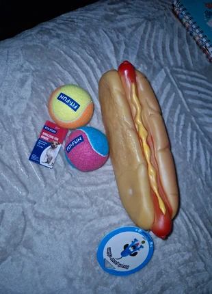 2 balles neuves et hot dog pour chien ou chiot, marca: Zamibo, estado: Nuevo con etiquetas, 4,59 €, 5,52 € Protección al comprador incluida