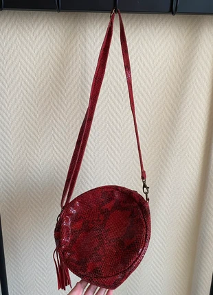 Sac rond rouge serpent effet python vintage Y2K bandoulière, marca: Tendance, estado: Nuevo sin etiquetas, 16,00 €, 17,50 € Protección al comprador incluida