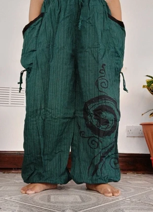 Darkgreen Boho relaxed fit with cargo pockets harem pants, brand: ellu, condition: New without tags, size: M / UK 12-14, £20.00, £21.70 includes Buyer Protection Pro
