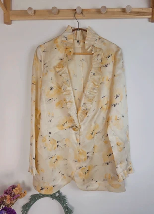 Blazer giacca sartoriale elegante con stampa delicata, brand: SETA, condizioni: Nuovo senza cartellino, taglia: L / IT 44 / EU 40, €35.00, €37.45 include la Protezione acquisti