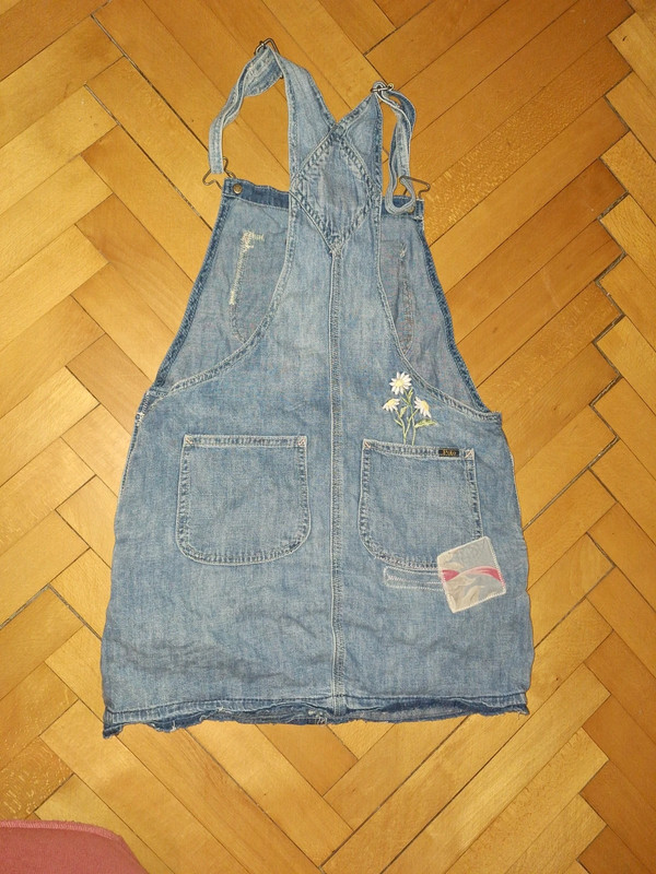 Jeansowa spodnica na szelkach Ralph Lauren 4