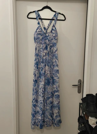Robe longue fleurie dos croisé, brand: H&M, condition: Very good, size: M / 38 / 10, €7.00, €8.05 includes Buyer Protection