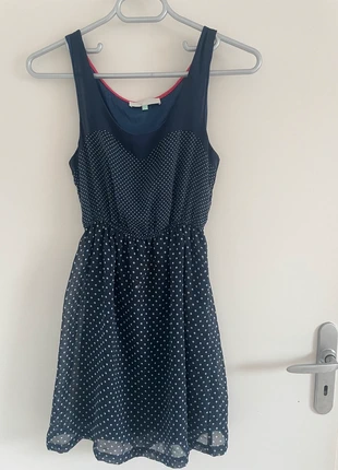 Robe bleu marine à pois XS style pin-up vintage, condition: Very good, size: XS / 34 / 6, €1.50, €2.28 includes Buyer Protection