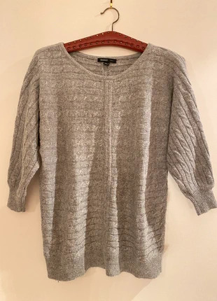 Pull col rond tressé tout doux gris, brand: Mango, condition: Very good, size: L / 40 / 12, €13.00, €14.35 includes Buyer Protection