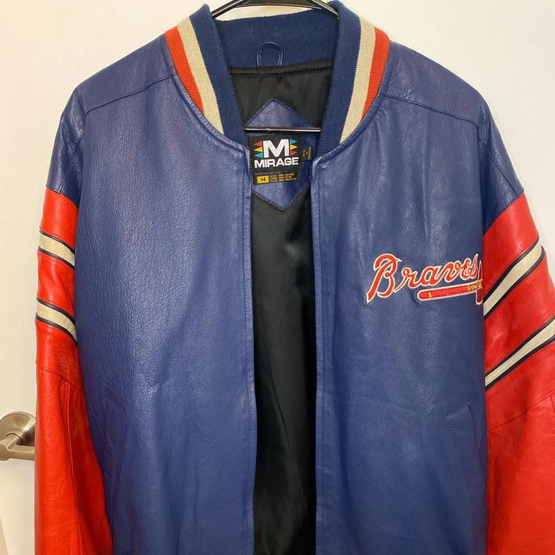 Vintage 90s Atlanta Braves Leather Jacket Like New