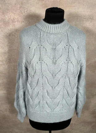 Pull Maille Torsadée Cable Knit Vintage Jeanswest bleu clair texture dense taille XS, brand: Vintage Dressing, condition: Very good, size: XS / 34 / 6, €15.00, €16.45 includes Buyer Protection Pro