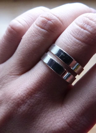 Bague double doré, condition: New without tags, size: Adjustable, €1.00, €1.75 includes Buyer Protection