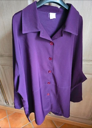 Chemise veste épaisse violette taille 56 • Chaude & tendance, marca: Tendance, estado: Muito bom, tamanho: 8XL / 56 / 28, €15.00, €16.45 inclui Proteção do Comprador