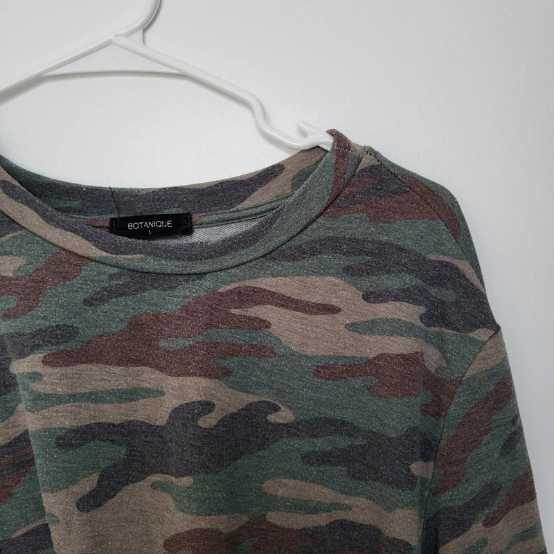 camo oversized front tie tee 1